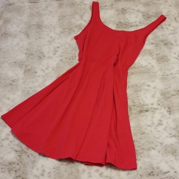 Express Dresses & Skirts - EXPRESS Hot Pink Skater Dress Large